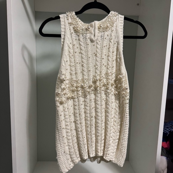 Zara knitwear top with faux pearls - Picture 4 of 6